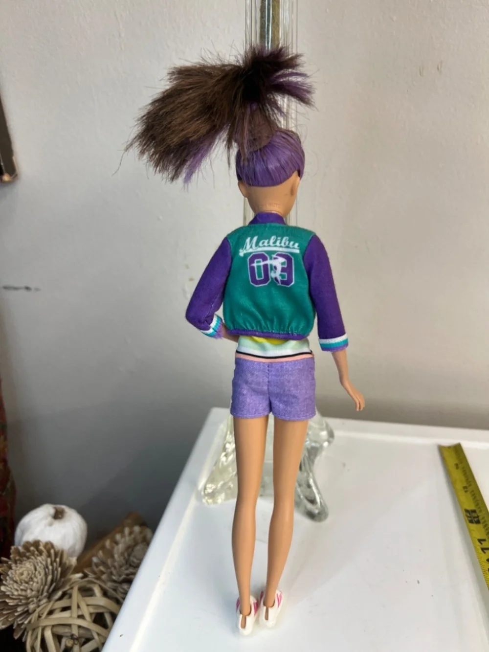 2016 Mattel Fashion Skipper Teen Barbie Doll Purple Hair With Clothes and shoes